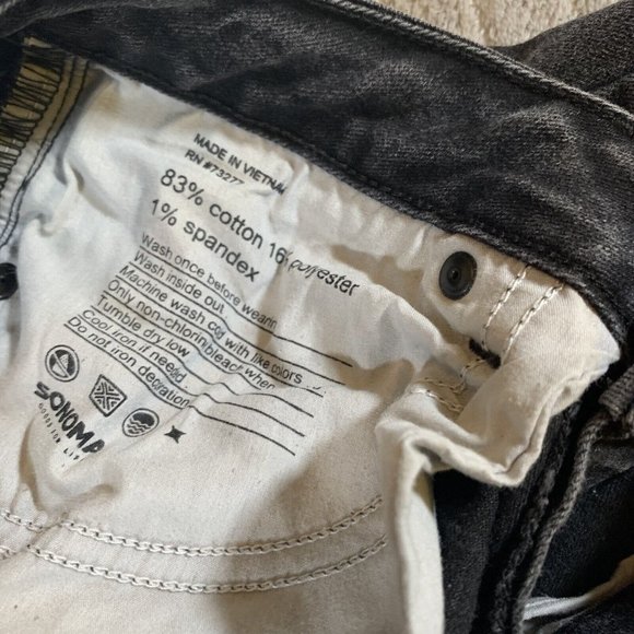 Sonoma Womens 8 Denim Jeans Faded Black Classic Skinny Low Rise Stretch - Picture 8 of 8